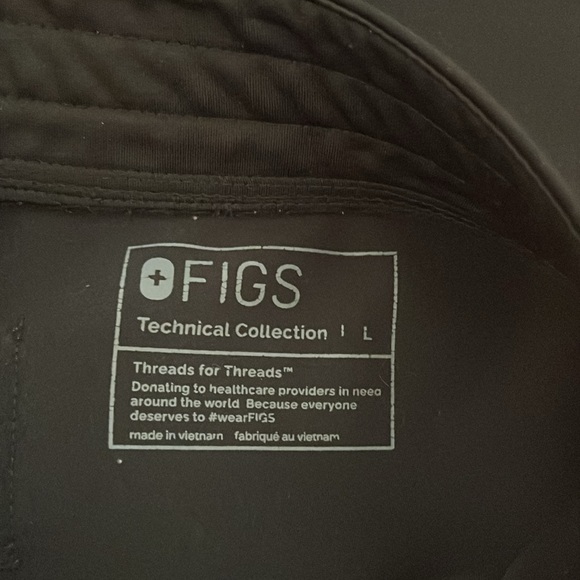 FIGS black Zamora high rise joggers scrub pants - Picture 4 of 8